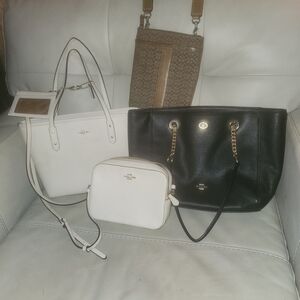 Coach Black and Cream Tote Collection